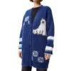 SS21 Großer mehrfarbiger Cardigan in Marineblau S359330Xbr-5095