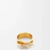 Stapelring aus Sterlingsilber und Emaille