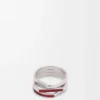 Stapelring aus Sterlingsilber und Emaille