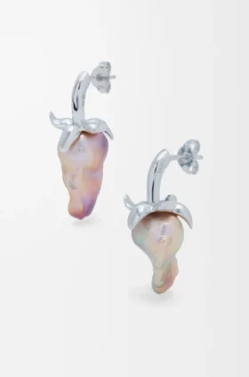 Strawberry-Ohrringe aus Sterlingsilber und Perle Strawberry-Ohrringe aus Sterlingsilber und Perle