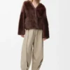 Strickjacke aus Lammfell Strickjacke aus Lammfell