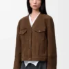 Strickjacke aus Lammfell Strickjacke aus Lammfell