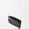 Switch-Münz- und Kartenetui aus geschmeidigem genarbtem Kalbsleder und Wildleder Switch-Münz- und Kartenetui aus geschmeidigem genarbtem Kalbsleder und Wildleder