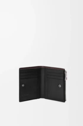 Switch Slim Compact Portemonnaie aus geschmeidigem genarbtem Kalbsleder und Wildleder