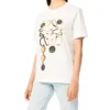 T-Shirt mit Alphabet-Aufdruck, kurzärmelig, weiß S359333Xbp
