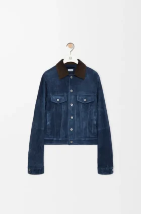 Trucker-Jacke aus Ziegenwildleder