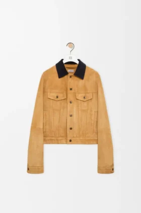 Trucker-Jacke aus Ziegenwildleder