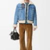 Truckerjacke aus Denim und Lammfell Truckerjacke aus Denim und Lammfell