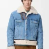 Truckerjacke aus Denim und Lammfell Truckerjacke aus Denim und Lammfell