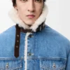 Truckerjacke aus Denim und Lammfell Truckerjacke aus Denim und Lammfell