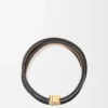 Twist-Armreif aus Kalbsleder Twist-Armreif aus Kalbsleder
