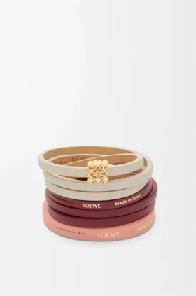 „Twist“-Doppelarmband aus Kalbsleder „Twist“-Doppelarmband aus Kalbsleder