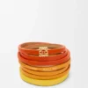 „Twist“-Doppelarmband aus Kalbsleder „Twist“-Doppelarmband aus Kalbsleder