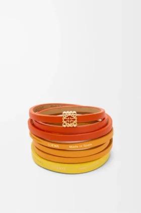 „Twist“-Doppelarmband aus Kalbsleder „Twist“-Doppelarmband aus Kalbsleder