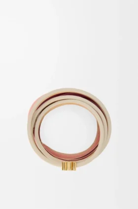 „Twist“-Doppelarmband aus Kalbsleder „Twist“-Doppelarmband aus Kalbsleder