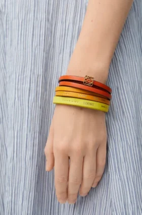 „Twist“-Doppelarmband aus Kalbsleder „Twist“-Doppelarmband aus Kalbsleder