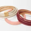 „Twist“-Doppelarmband aus Kalbsleder „Twist“-Doppelarmband aus Kalbsleder