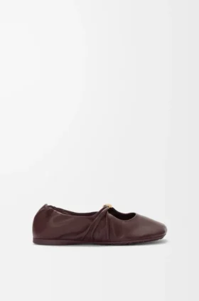 Weiche Ballerinas mit „Pebble“-Muster aus Nappa-Lammleder Weiche Ballerinas mit „Pebble“-Muster aus Nappa-Lammleder