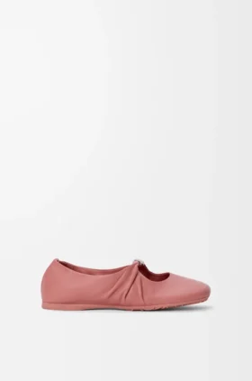 Weiche Ballerinas mit „Pebble“-Muster aus Nappa-Lammleder Weiche Ballerinas mit „Pebble“-Muster aus Nappa-Lammleder