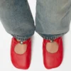 Weiche Ballerinas mit „Pebble“-Muster aus Nappa-Lammleder Weiche Ballerinas mit „Pebble“-Muster aus Nappa-Lammleder