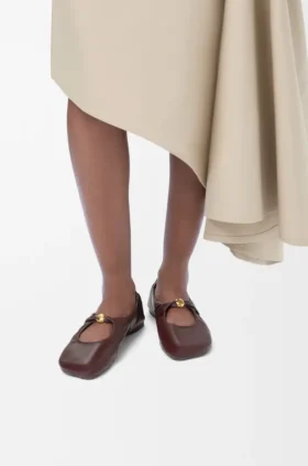 Weiche Ballerinas mit „Pebble“-Muster aus Nappa-Lammleder Weiche Ballerinas mit „Pebble“-Muster aus Nappa-Lammleder