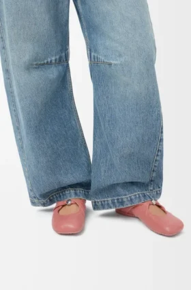 Weiche Ballerinas mit „Pebble“-Muster aus Nappa-Lammleder Weiche Ballerinas mit „Pebble“-Muster aus Nappa-Lammleder