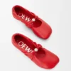 Weiche Ballerinas mit „Pebble“-Muster aus Nappa-Lammleder Weiche Ballerinas mit „Pebble“-Muster aus Nappa-Lammleder