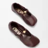 Weiche Ballerinas mit „Pebble“-Muster aus Nappa-Lammleder Weiche Ballerinas mit „Pebble“-Muster aus Nappa-Lammleder