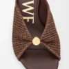 Weiche Pantolette mit „Pebble“-Design aus Stoff in Raffia-Optik Weiche Pantolette mit „Pebble“-Design aus Stoff in Raffia-Optik