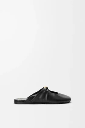 Weiche „Pebble“-Pantolette aus Nappa-Lammleder