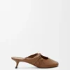 Weiche „Pebble“-Pantolette aus Nappa-Lammleder Weiche „Pebble“-Pantolette aus Nappa-Lammleder