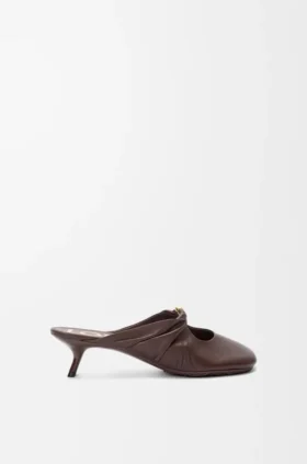 Weiche „Pebble“-Pantolette aus Nappa-Lammleder Weiche „Pebble“-Pantolette aus Nappa-Lammleder