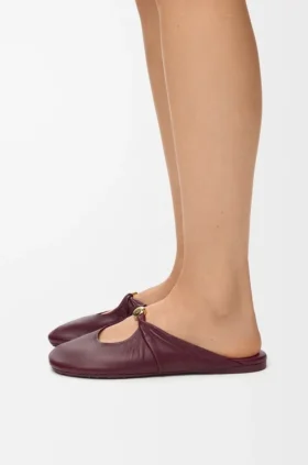 Weiche „Pebble“-Pantolette aus Nappa-Lammleder