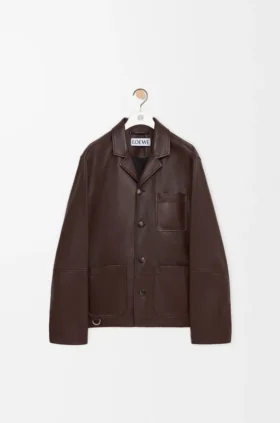 Workwear-Jacke aus Nappa-Lammleder