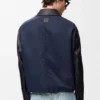 Workwear-Jacke aus Nappa-Lammleder und Nylon Workwear-Jacke aus Nappa-Lammleder und Nylon