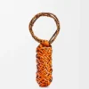 Woven nest Vase aus Kalbsleder und Bambus