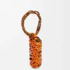 Woven nest Vase aus Kalbsleder und Bambus
