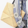 XL Puzzle Fold Tote aus Raffia