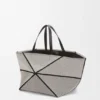 XXL Puzzle Fold Tote Bag aus Canvas-Jacquard und Kalbsleder XXL Puzzle Fold Tote Bag aus Canvas-Jacquard und Kalbsleder