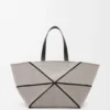 XXL Puzzle Fold Tote Bag aus Canvas-Jacquard und Kalbsleder XXL Puzzle Fold Tote Bag aus Canvas-Jacquard und Kalbsleder