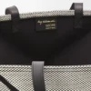 XXL Puzzle Fold Tote Bag aus Canvas-Jacquard und Kalbsleder XXL Puzzle Fold Tote Bag aus Canvas-Jacquard und Kalbsleder